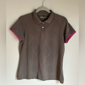 NIKE Polo Top Womens Medium GOLF Dri-Fit Activewear Short Sleeve Sport Blouse